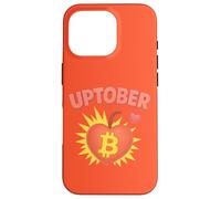 Uptober Bitcoin Heart Cute Comic Crypto Fly To The Moon Case for iPhone 16 Pro