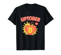 Uptober Bitcoin Heart Cute Comic Crypto Fly to The Moon T-Shirt