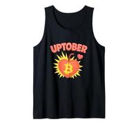 Uptober Bitcoin Heart Cute Comic Crypto Fly to The Moon Tank Top