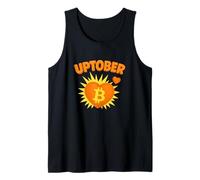 Uptober Bitcoin Heart Cute Comic Crypto Fly to The Moon Tank Top