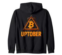 Uptober Bullish Bitcoin Crypto Altcoin Fly To The Moon Zip Hoodie