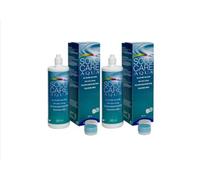 Solocare Aqua 2X360ML Cleaning Solution and Soak with MicroBlock Contact Lens Cases Clear