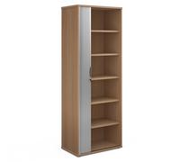 upton 1 door tambour storage cabinet in beech with 5 shelves