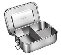 UPTRUST Leak Proof Stainless Steel Bento Container for Lunch,Bento Lunch Box for Kids or Adults, 3 Compartment Packing Box for Meal Fruit Snack (40OZ/1200ML)