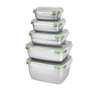 UPTRUST Stainless Stainless Steel Food Storage Containers | Leak Proof & Airtight Lids | Set of 5 Containers BPA Free that are Dishwasher & Freezer Safe, Green