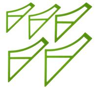 UPTTHOW 5Pcs Plastic Reversible Tie On Curved Dog Bandana Cutting Templates Set for Snap On Dog/Cat/Pet Neck Clothing, DIY Craft Ruler for Sewing Quilting Scarf for Small/Medium/Large Pets, Green