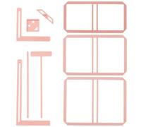 UPTTHOW 9Pcs Bookbinding Easy Scrapbooking Tool for Starter, Complete Great Stencils and Cutter Guide Kit Can Be Made Into Notebook Calender Junk Journal Handbook,9pcs Light Pink