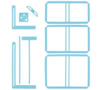 UPTTHOW 9Pcs Bookbinding Easy Scrapbooking Tool for Starter, Complete Great Stencils and Cutter Guide Kit Can Be Made Into Notebook Calender Junk Journal Handbook, 9pcs Light Blue