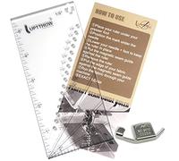 UPTTHOW Seam Allowance Ruler for Sewing Machine Trim Straight Line Hems 1/8" to 2", Perforated Seam Gauge with 15,30,45 Degree Line Indicators for Handmade Measuring Guide(1PC)