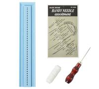 UPTTHOW Signature Punching Tools for Bookbinding Supplies with an Awl and Cradle for Starter, Plastic Easy Scrapbooking Kits for DIY Crafts, Notebook, Journals, Planners, Blue