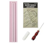 UPTTHOW Signature Punching Tools for Bookbinding Supplies with an Awl and Cradle Starter, Plastic Easy Scrapbooking Kits DIY Crafts, Notebook, Journals, Planners, Pink,(Jin-Punching Tool Pink)