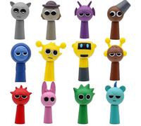 UptVin 12pcs S-prunki Figures, PVC Cartoon Action Figures Colorful Collectible Figures for Kids Fans S-prunki Toys Birthday Decorations for Boys Girls Game Lovers (Rotable Head)
