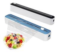 UptVin 2Pcs Cling Film Dispenser and Cutter, 2-in-1 Magnetic Clingfilm Dispenser with Cutter UK Plastic Wrap Cutter Foil Dispenser for Kitchen (Blue & Black)