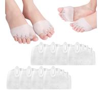 UptVin Silicone Toe Separators for Bunion Relief 4 Pairs,Gel Toe Separators Metatarsal Pads,Breathable Gel Toe Spacers for Women & Men, Soft Foot Corrector