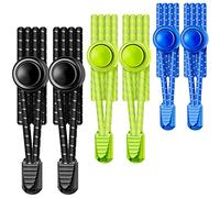 UpUGo 3 Pack No Tie Shoelaces, Elastic Shoe Laces, One Size Fits for Adults, Kids