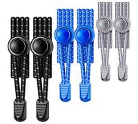 UpUGo 3 Pack No Tie Shoelaces, Elastic Shoe Laces, One Size Fits for Adults, Kids