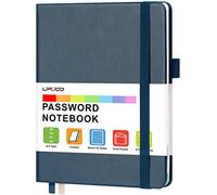 UpUGo Password Book with Alphabetical Tabs, Internet Address and Password Keeper Notebook for Computer & Website Logins, Medium Compact Size, Navy Blue