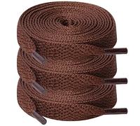 UpUGo Shoe laces, 3 Pair 8mm Wide Flat Shoelaces for Sneakers, Kids, Adults Athletic Running Shoes Boot Strings