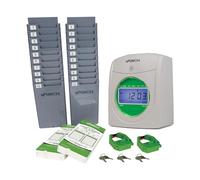 uPunch Time Clock Bundle with 100 Cards, 2 Ribbons, 2 Time Cards Racks, & 6 Keys (HN3500)