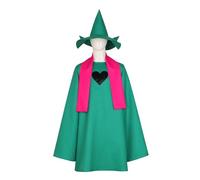 UPUPCOS Game Deltarune Ralsei Green Cloak Ralsei Cosplay Cape With Scarf Hat Halloween Party