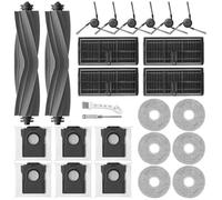 UPUPDAY Accessories Replacement Parts for Dreame X40 Ultra Complete /X40 Master /L40 Ultra, Accessories for Mova P50 Pro Ultra, 2 Main Brushes, 6 Dust Bags, 6 Wipes, 4 Filters, 6 Side Brushes