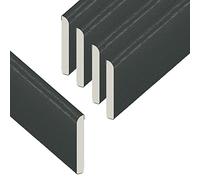 UPVC Anthracite Grey Plastic Trim 95mm x 1m x 5 Pack - Architrave Skirting Board and Window Finishing Trim