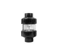 UPVC Aquarium Check Valve - Non-Reverse Fish Tank Lifting Valve, Transparent Dual Interfaces, 20/25/32mm, 1PC(Black,25mm)