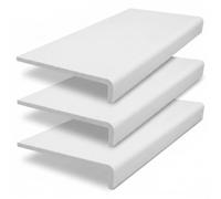 uPVC Bullnose Window Board, Internal Window Sill Capping, White Finish, 100mm - 300mm Width x 1.5m Length, DIY Home Improvement Replacement (White, 150mm, 3, count, 1)
