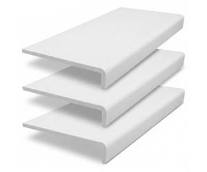 uPVC Bullnose Window Board, Internal Window Sill Capping, White Finish, 100mm - 300mm Width x 1.5m Length, DIY Home Improvement Replacement (White, 150mm, 3, count, 1)