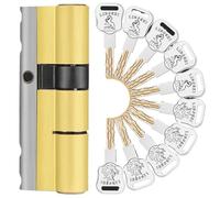 Upvc Door Cylinder Lock Security 8 Keys Lock Replacement C Grade Security Entrance Door Cylinder Knob Defiant Double(A35B35 L70mm)