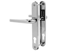 uPVC Door Handle 92mm PZ Sprung Pair for PVC and Composite Doors Chrome 210mm Fixing Centres