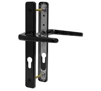 UPVC Door Handle Hoppe Ferco 70mm 70PZ 200mm Fixings Double Glazing Pair Set Colour: Black