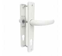 WINDOWS 4 YOU UPVC Door Handle, Die-Cast Zinc, Chrome/Satin Chrome/Gold/Black/Anthracite Grey, 215mm, Sprung Lever, 92PZ, for UPVC/Composite/Patio/French Doors (White)