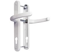 UPVC Door HandlesWhiteLever/Lever92mm PZ (Centres)210mm Screw to ScrewBackplate 242mm X 34mmUPVC Door HandleExternal Door HandleWhite Replacement UPVC Door Handles, White,black (21592WH)