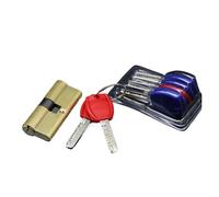 Upvc Door Locks, Barrel Locks with Keys 65-105MM Door Cylinder Hardware Offset Lock AB Key Anti-Theft Entrance Brass Extended Core(65(32.5 32.5))