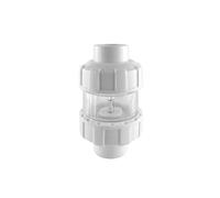 UPVC Dual Interface Check Valve for Fish Tank - Anti-Backflow & Anti-Siphon Water Pipe Fittings - 1PCS(White,20mm)