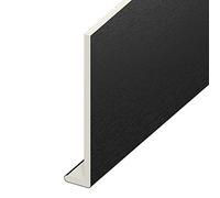 uPVC Fascia Boards Cover Capping Board Black Ash - Window Sill Cover Board - 2.5m (8ft) Length (225mm Wide)