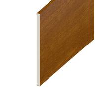 Upvc Flat Plastic Soffit Board Golden Oak,(L) 2M (W) 150mm