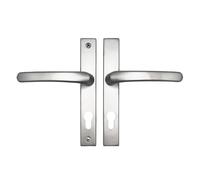 UPVC Multipoint Door Handles 70mm PZ Sprung 180mm Screw Centres with 7mm Follower Replacement Handle Set for UPVC Doors (Silver)