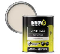 UPVC Paint 750ml - Clotted Cream - Satin Finish - No Primer Needed - Fast Drying - For Doors, Windows, Conservatories - Interior/Exterior - 10 Yr Durability - Pro Quality for Plastic & uPVC.