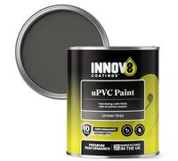 UPVC Paint 750ml - Umber Grey - Satin Finish - No Primer Needed - Fast Drying - For Doors, Windows, Conservatories - Interior/Exterior - 10 Yr Durability - Pro Quality for Plastic & uPVC.
