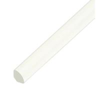 uPVC Plastic Quadrant Trim - Window/Tile Beading - 17.5mm x 1m Length - White Ash