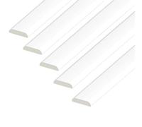 UPVC Plastic Trim 25mm x 1m x 5 Pack - White Architrave D Mould and Window Finishing Trim