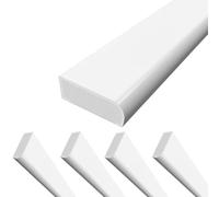 UPVC Plastic Trim 30mm x 1.25m x 5 Pack - White Architrave Skirting Board and Window Finishing Trim