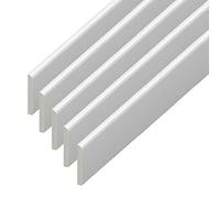 UPVC Plastic Trim 95mm x 1m x 5 Pack - White Architrave Skirting Board/Window Finishing Trim