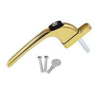 uPVC Universal Window Handle Inline Locking Espag Double Glazing Gold 20mm