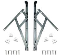 uPVC Universal Window Hinge Kit Double Glazing Friction Stay PVC 13mm 17mm Stack Non Handed Stainless Steel (20 inch)