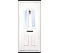uPVC White Full Door Panel 790mm x 1930mm, Bann 2 (20mm)