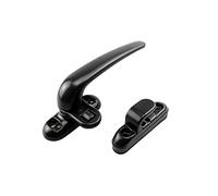UPVC Window Handle ， Black Zinc Alloy Casement Window Handle Replacement with Lock Left and Right 12 x 3 5 cm(Right)