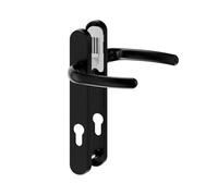 UPVCSTORE Black - Direkt uPVC Door Handle 122mm Screw Centres 92PZ - Sprung Lever/Lever Replacement Set for Double Glazing & Composite Doors - Reversible, Weather-Resistant & Salt-Spray Tested